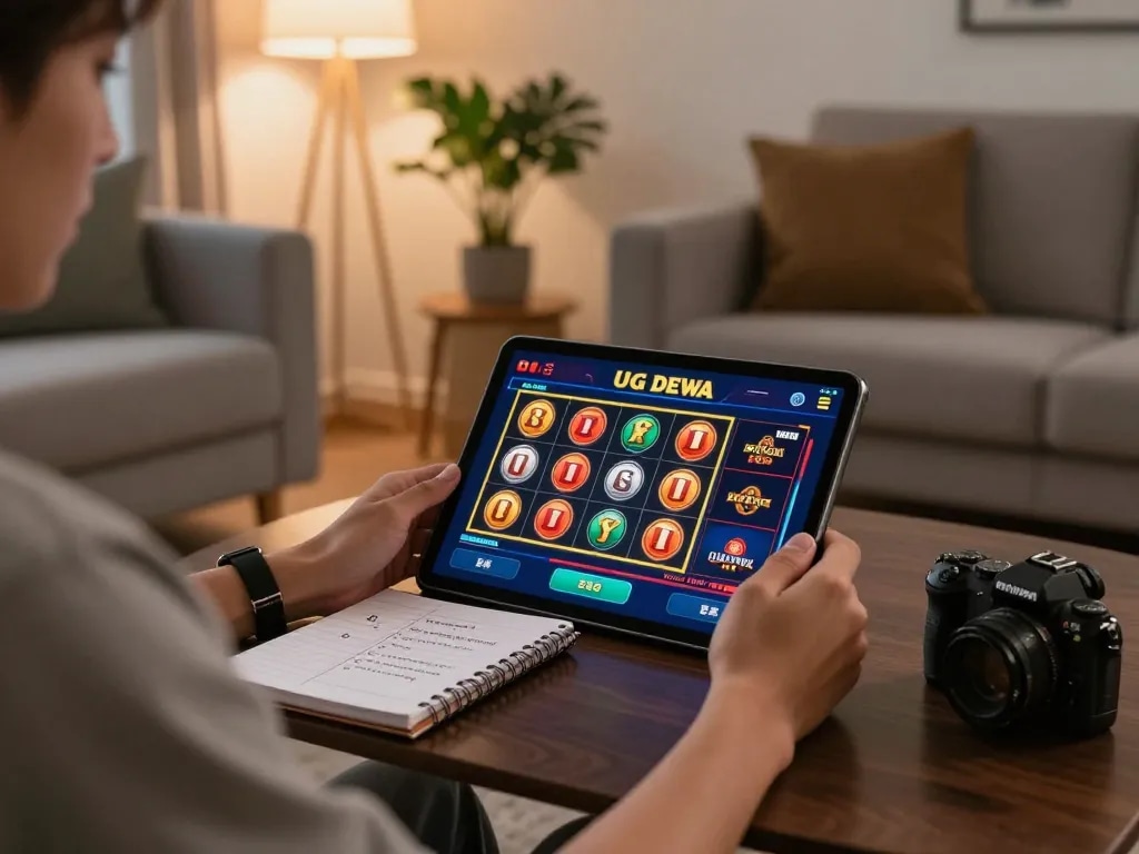 Engaging online slots gameplay on UG DEWA app, personalizing the gaming experience with strategy notes