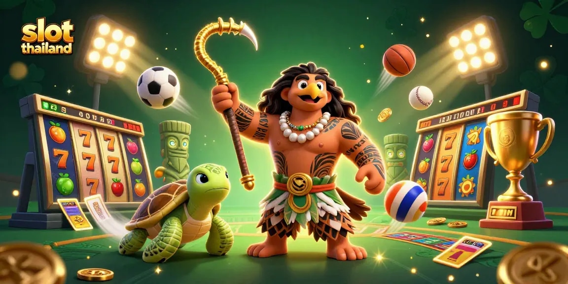 Experience thrilling slot thailand gameplay with vibrant characters and dynamic casino action.