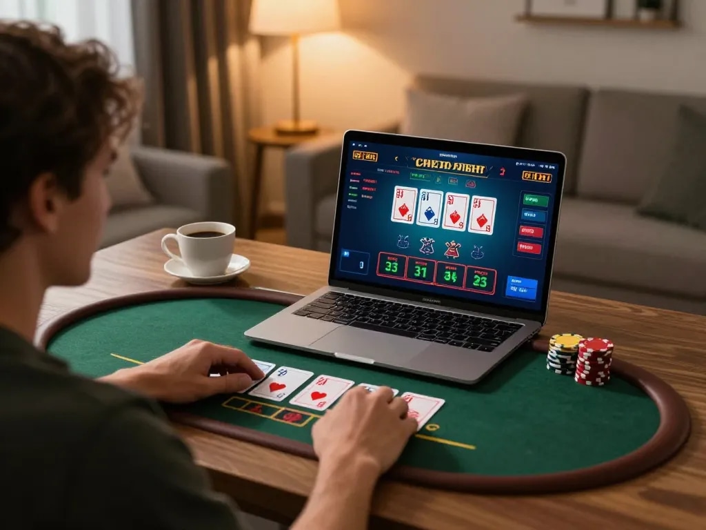 Engaging gameplay on IDC88 JOKER platform showing online blackjack interface with live dealer interaction.