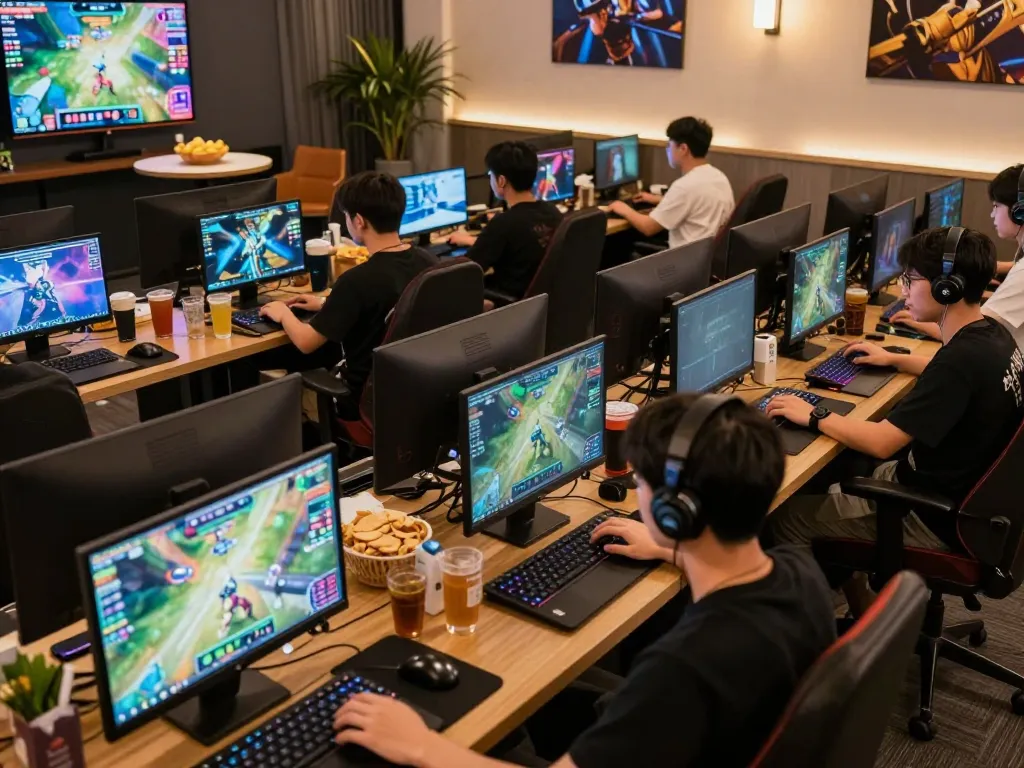 KADAL 778 players enjoying a vibrant online gaming session in a cozy lounge.