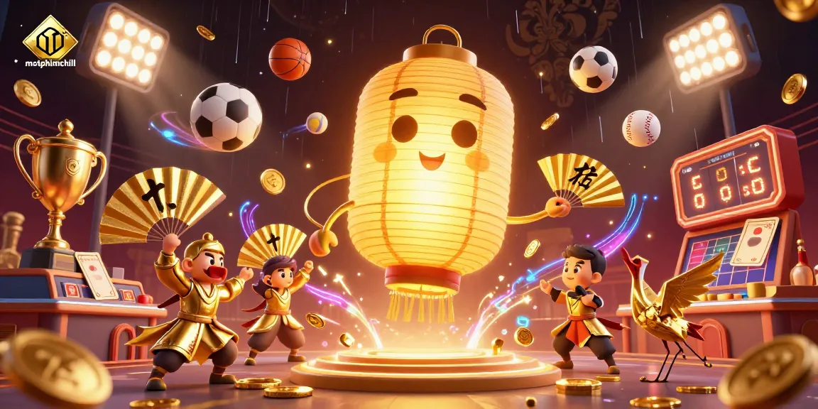 Experience the magic of motphimchill with a vibrant casino scene featuring animated characters, dynamic sports elements, and playful energy.