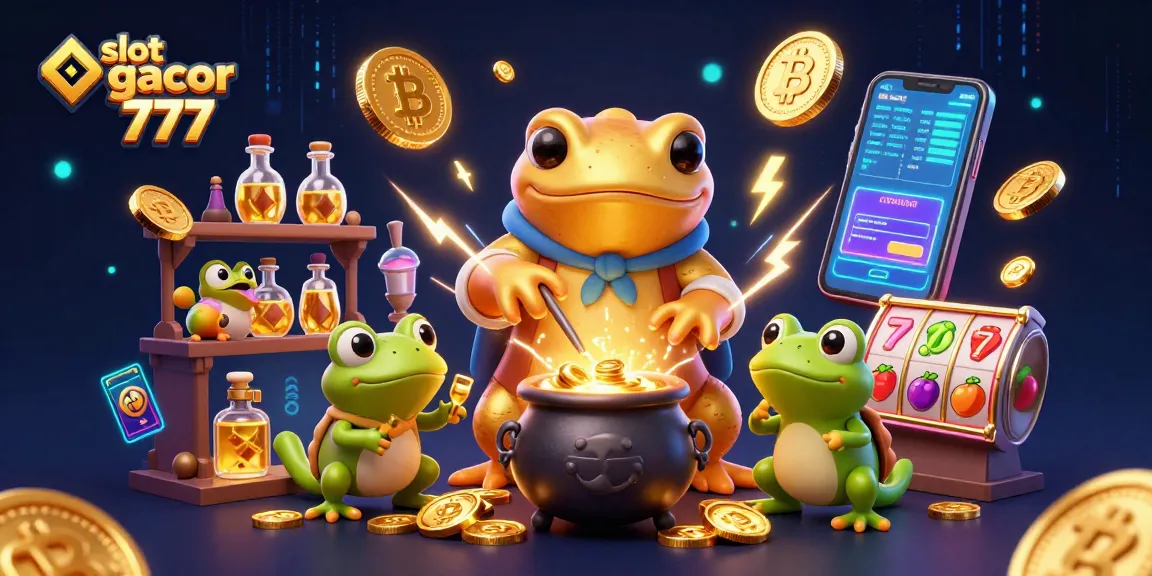 Spin to win at slot gacor 777 with golden alchemy and vibrant casino elements in a thrilling 3D scene.