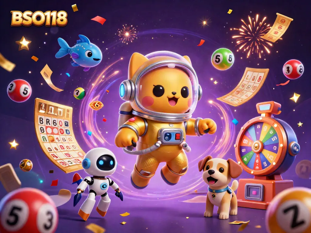 Experience thrilling wins and dynamic games at BSO118 with exciting lottery elements and vibrant characters.