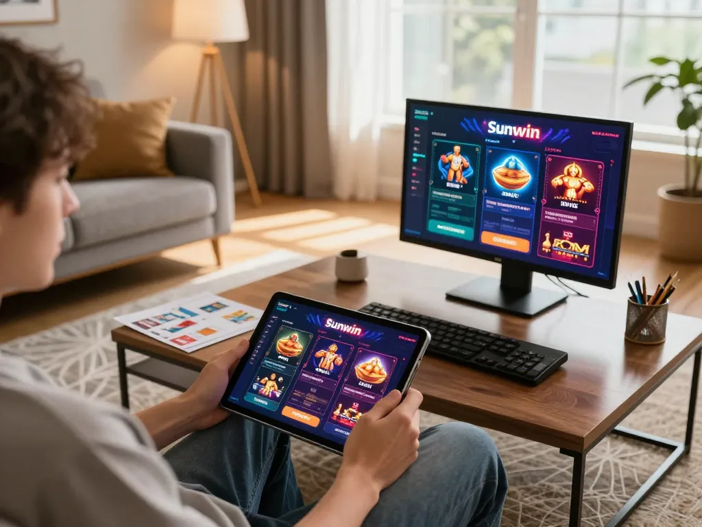 Engaging online gaming on Sunwin trang chủ with vibrant casino games and a cozy atmosphere