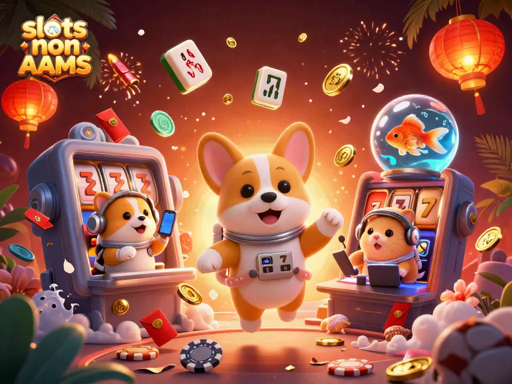 Scopri come vincere nei giochi di slots non AAMS in un'atmosfera di festa con dettagli vivaci.