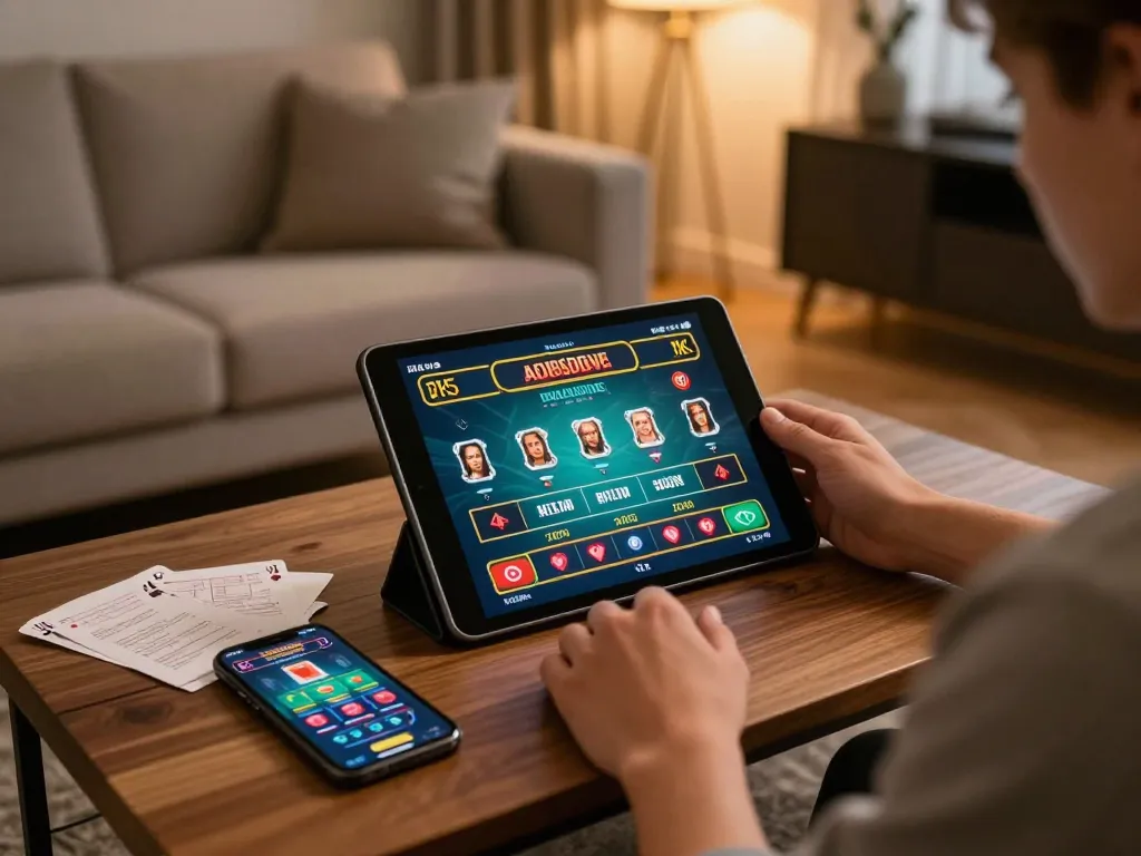 Person engaging in strategic online gameplay at home, exploring hay88x betting options.