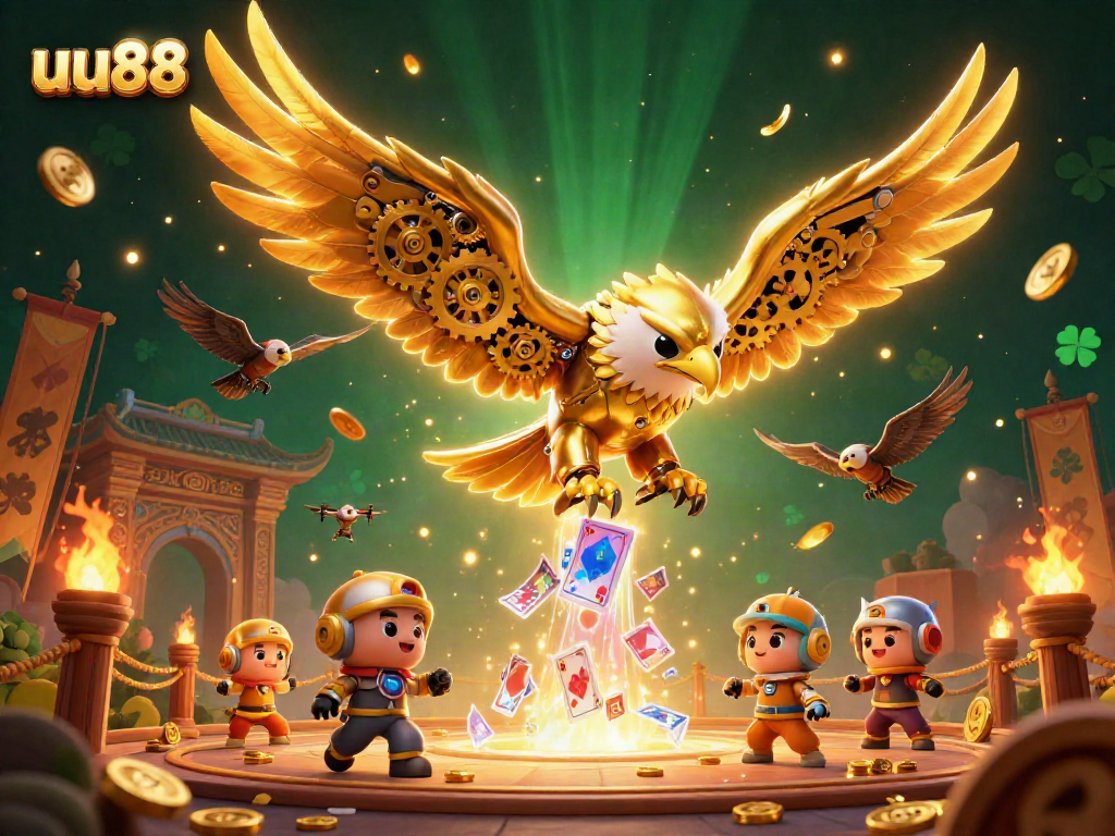 Experience thrilling gameplay at uu88 with winning elements in a vibrant casino scene.