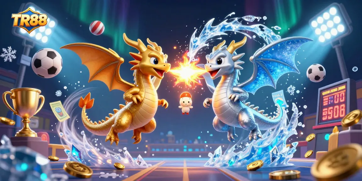Experience thrilling action at TR88 with dragons and sports elements in a vibrant 3D scene.