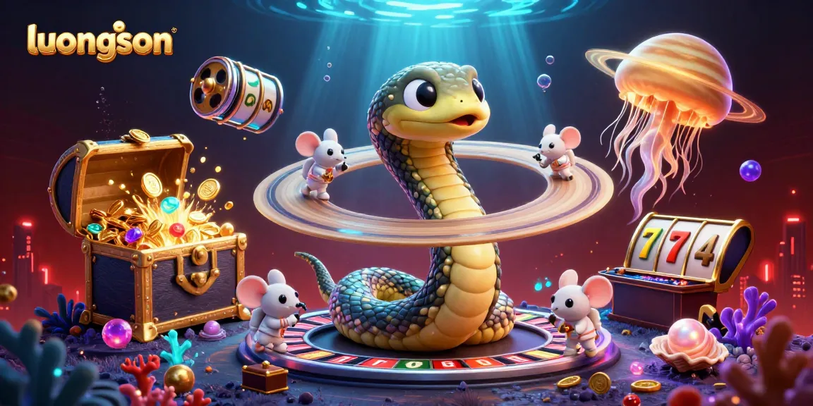 Experience the excitement of luongson with a cosmic roulette scene featuring betting astronaut mice and treasure