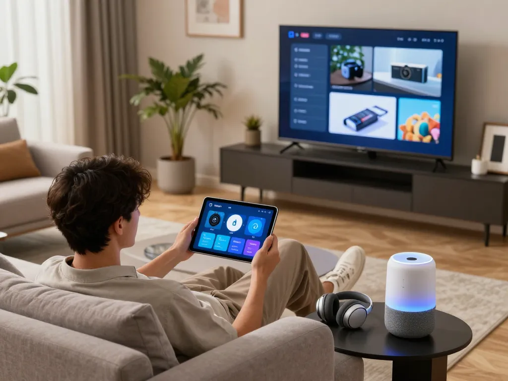 Discover innovative tech gadgets enhancing modern living in a stylish home environment.