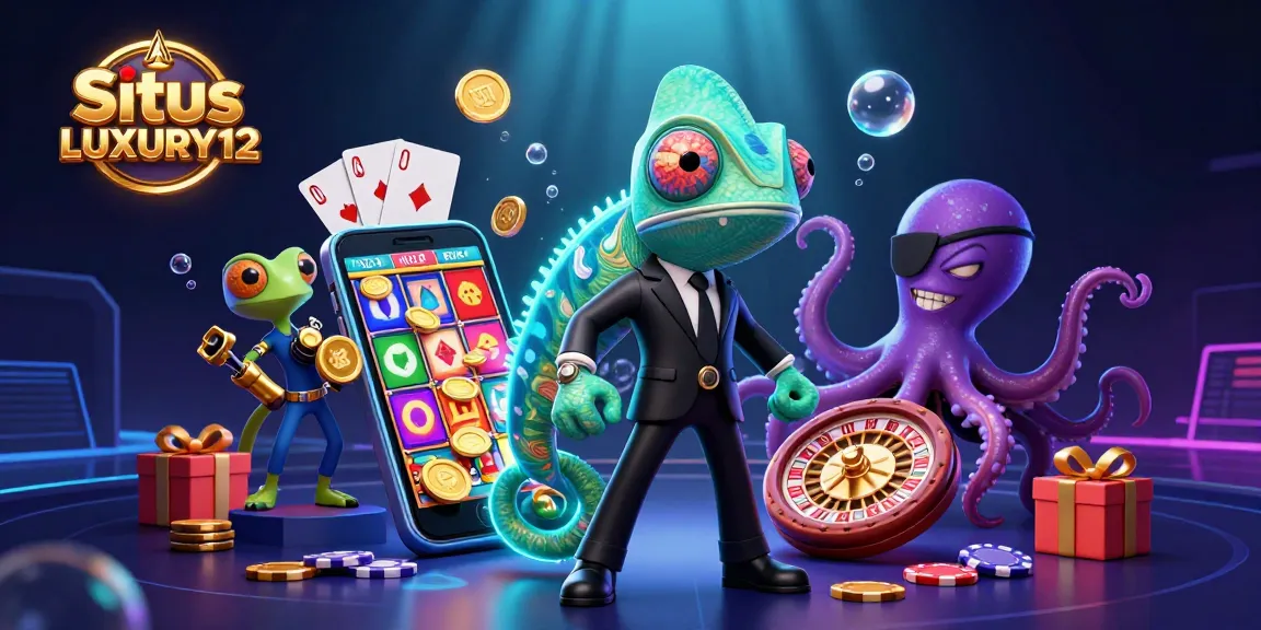 Engage with Situs LUXURY12's thrilling slot experience featuring a secret agent chameleon.