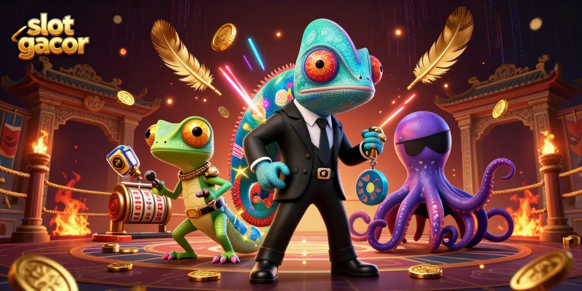 Experience the excitement of slot gacor with our vibrant 3D casino illustration featuring thrilling characters and elements.