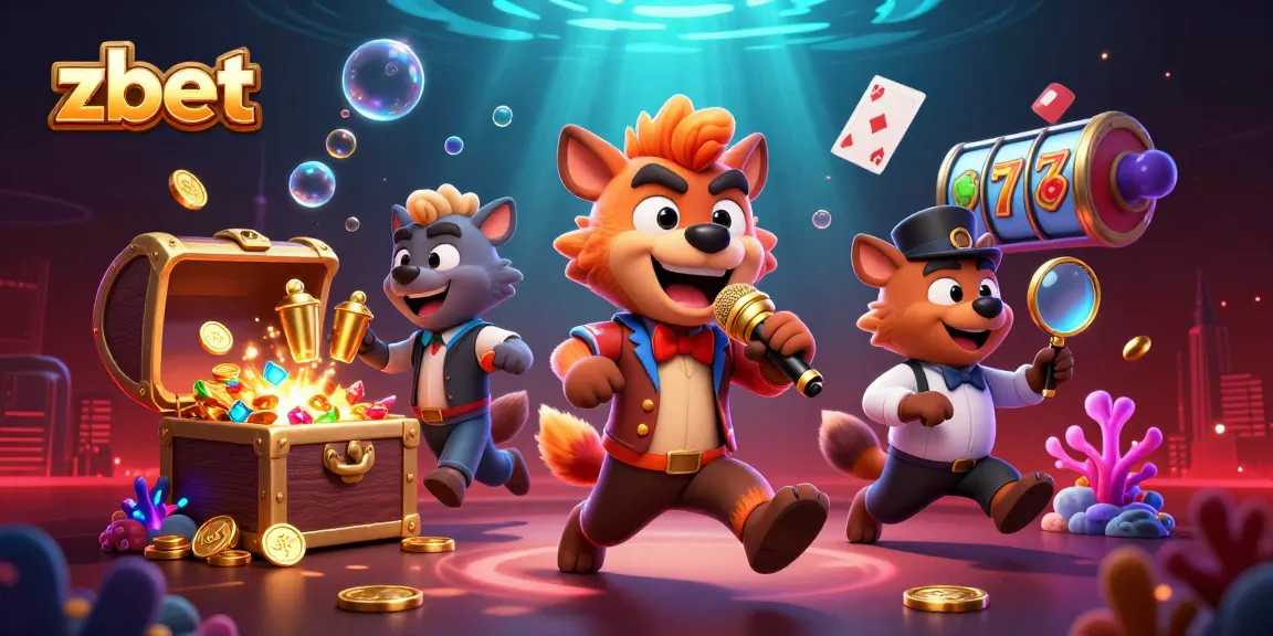 Animate your gameplay with zbet's vibrant casino illustrations featuring lively hyenas in action.