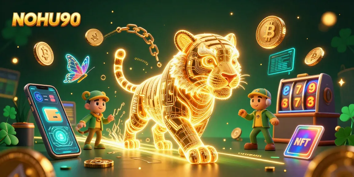 Engage in immersive gaming experiences with NOHU90 featuring vibrant casino elements and crypto currency.