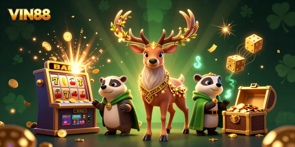 Experience excitement at VIN88 with a massive jackpot explosion in a dynamic casino scene.