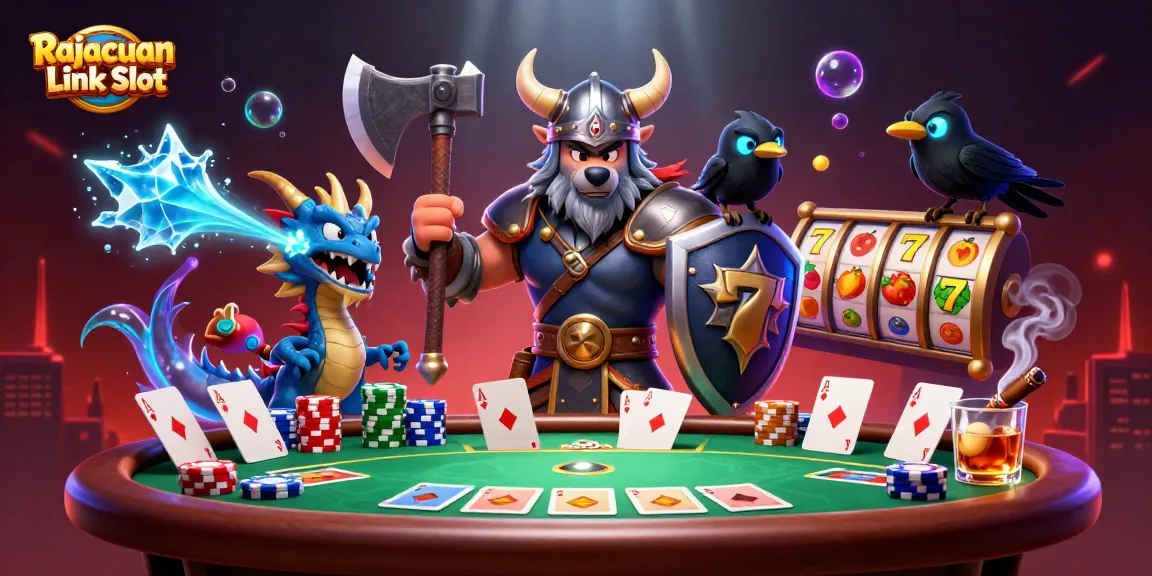 Memenangkan permainan di Rajacuan Link Slot dengan karakter Viking dan elemen slot yang menakjubkan.