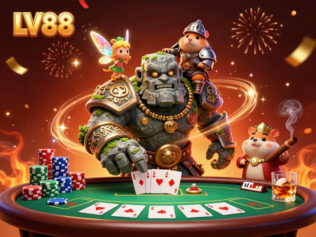 Engage in thrilling gameplay at LV88 with enchanting characters and dynamic casino elements.