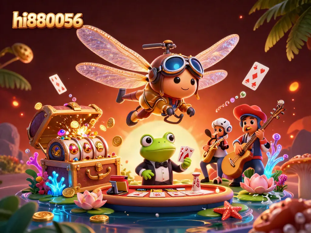 Engage in thrilling gameplay with hi880056 as vibrant creatures and dazzling casino elements come alive.