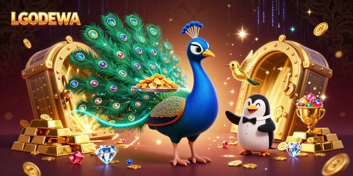 Play slots like LGODEWA with vibrant characters celebrating a golden win
