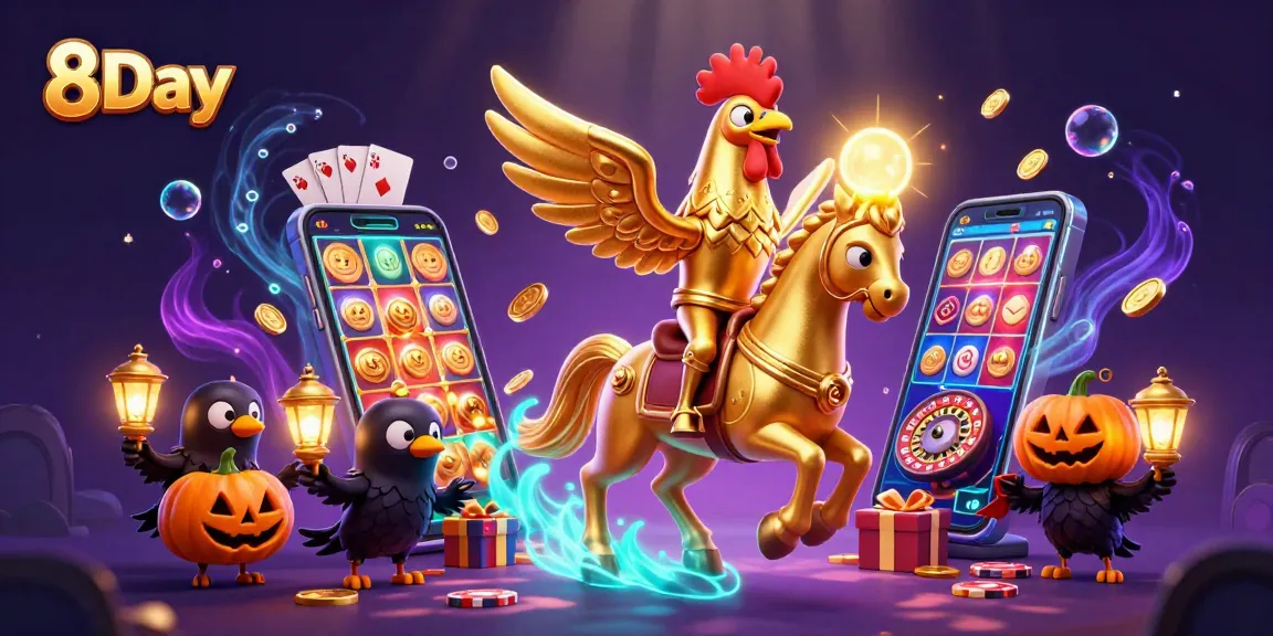 Experience thrilling gameplay with 8Day's vibrant casino scenes showcasing exciting slot machines.