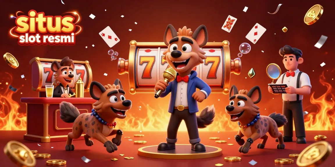 Experience the thrilling action of situs slot resmi with enchanting hyena characters in a vibrant casino atmosphere.