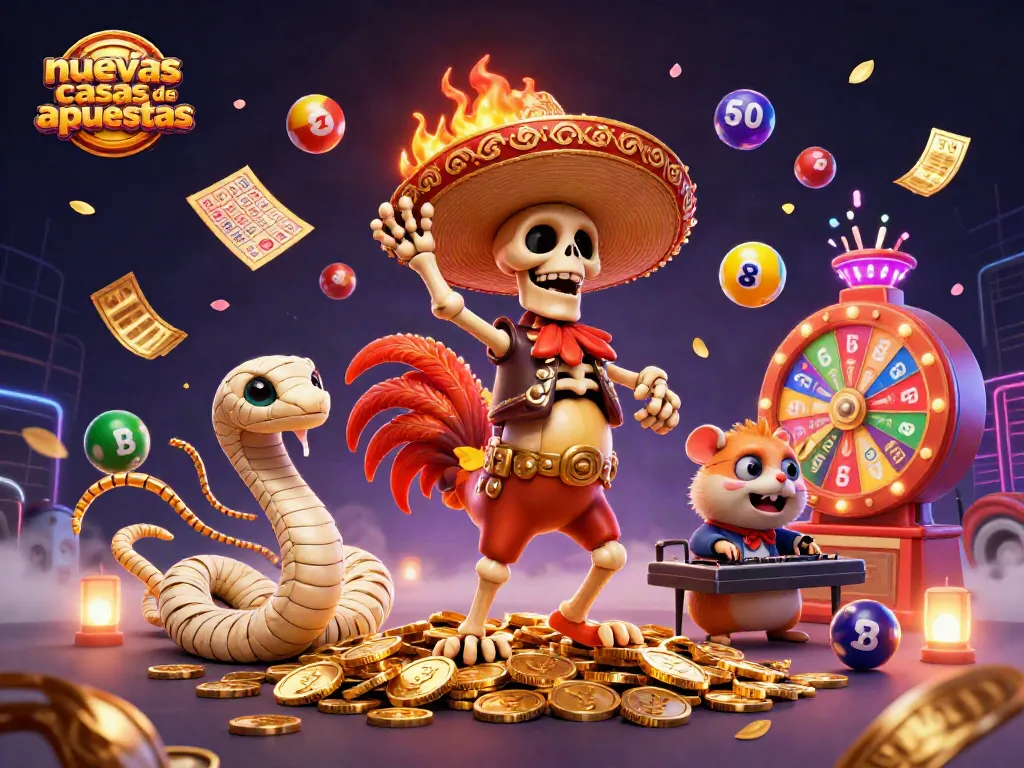 Celebrando las nuevas casas de apuestas con un escenario colorido y vibrante.
