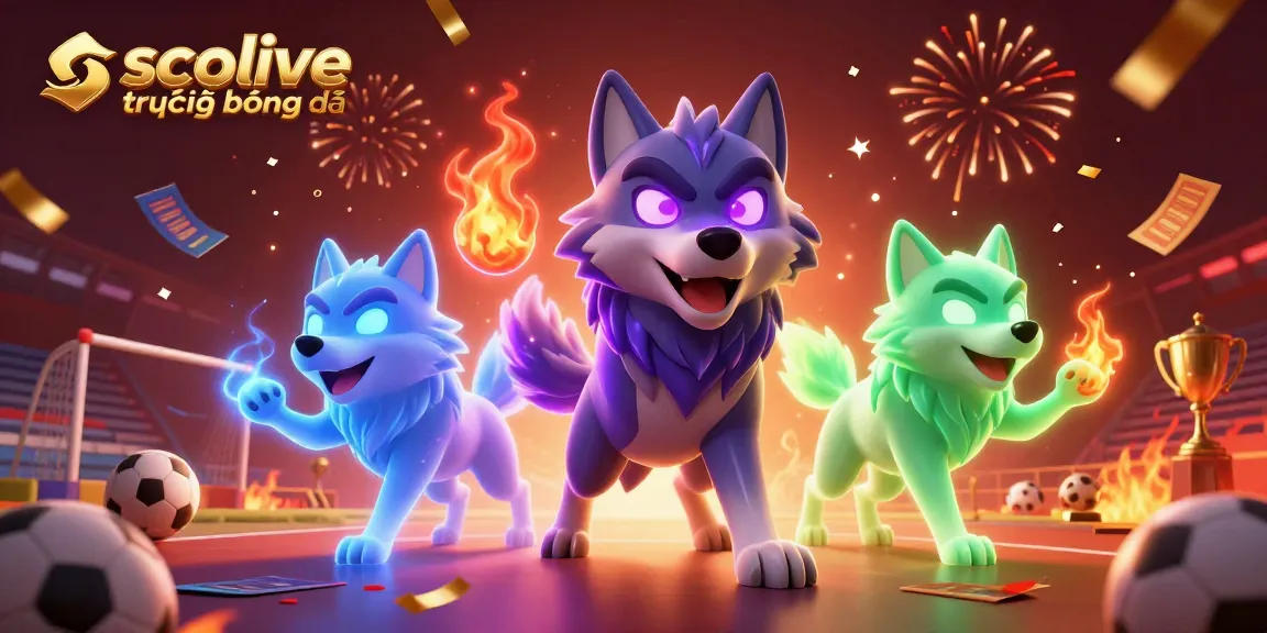 Experience thrilling socolive trực tiếp bóng đá moments with vibrant stadium elements and energetic character dynamics.