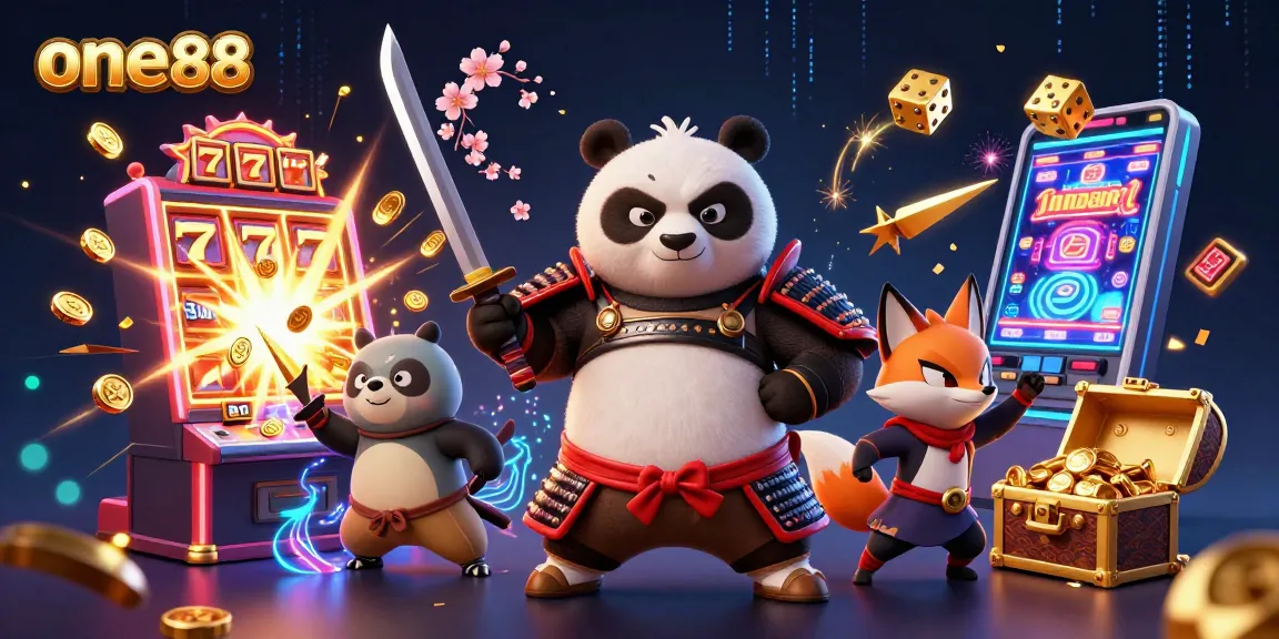 Experience the vibrant action at one88 with samurai panda and ninja fox amid exploding jackpots.
