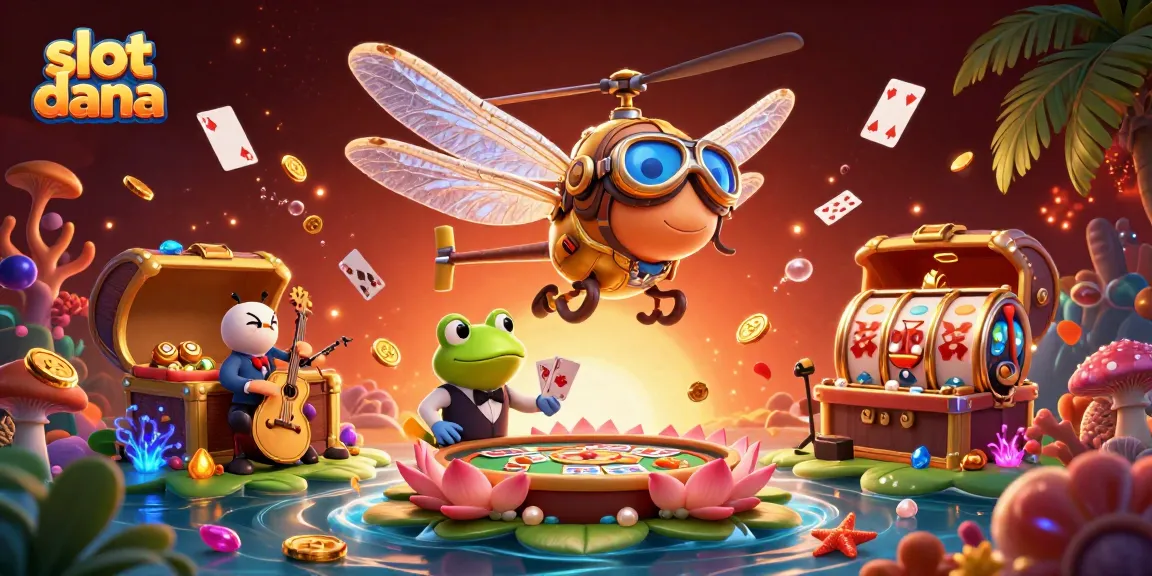 Experience thrilling action and vibrant wins at slot dana with a 3D casino scene featuring unique characters.