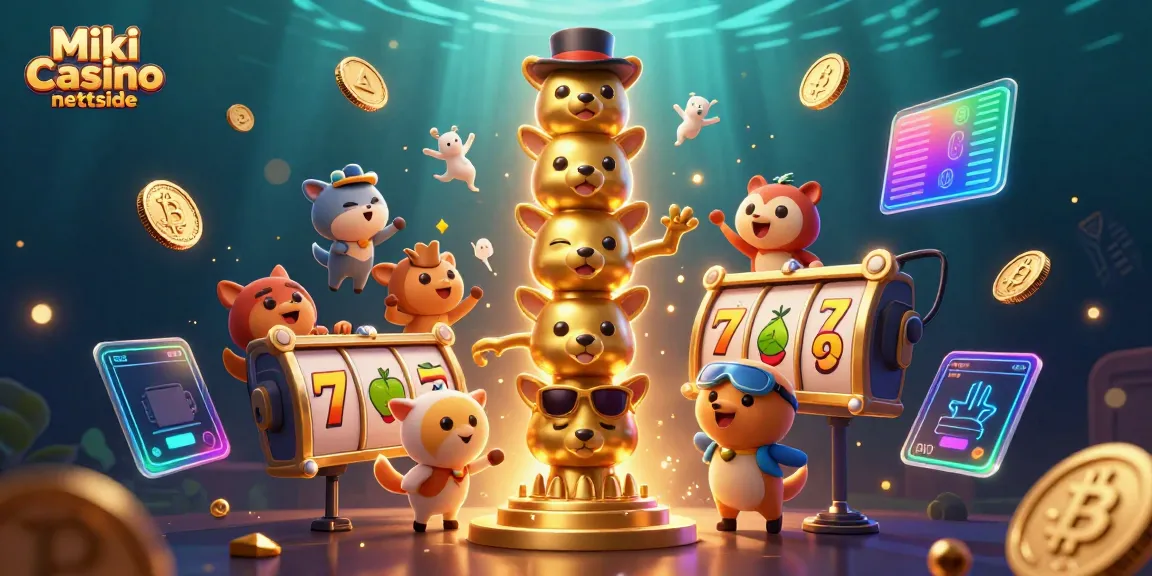 Opplev Miki Casino nettside med spennende spilleautomater og animert totempoll.