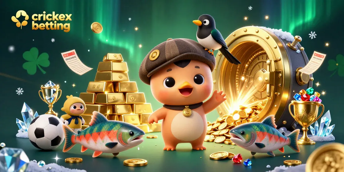 Experience thrilling crickex betting with vibrant 3D illustration showcasing sports elements and adorable characters.
