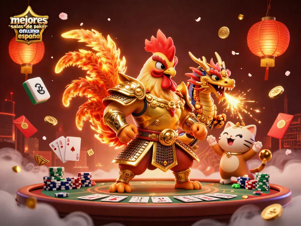ganar en las mejores salas de póker online españa con una ilustración 3D vibrante y detallada