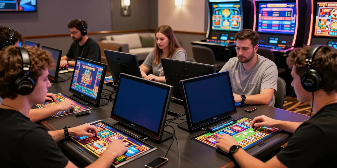 Bro138 players enjoying responsive slot games on various devices in a digital casino environment.