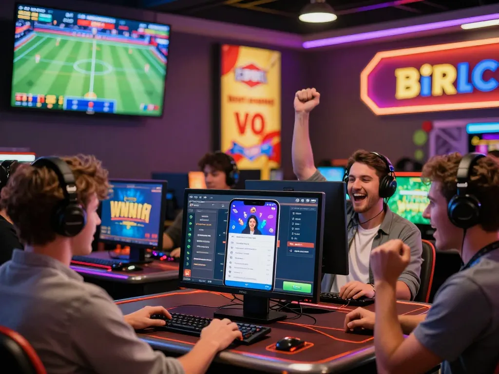 Exciting MM88 online casino experience with engaging gamblers celebrating wins