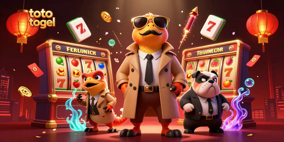 Engage in exciting toto togel gameplay with vibrant characters and casino elements in a thrilling scene.
