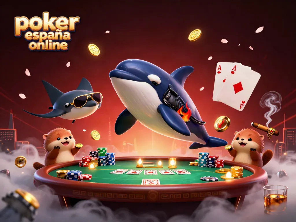 Juega poker españa online con encantadoras criaturas marinas en un vibrante entorno de juego.
