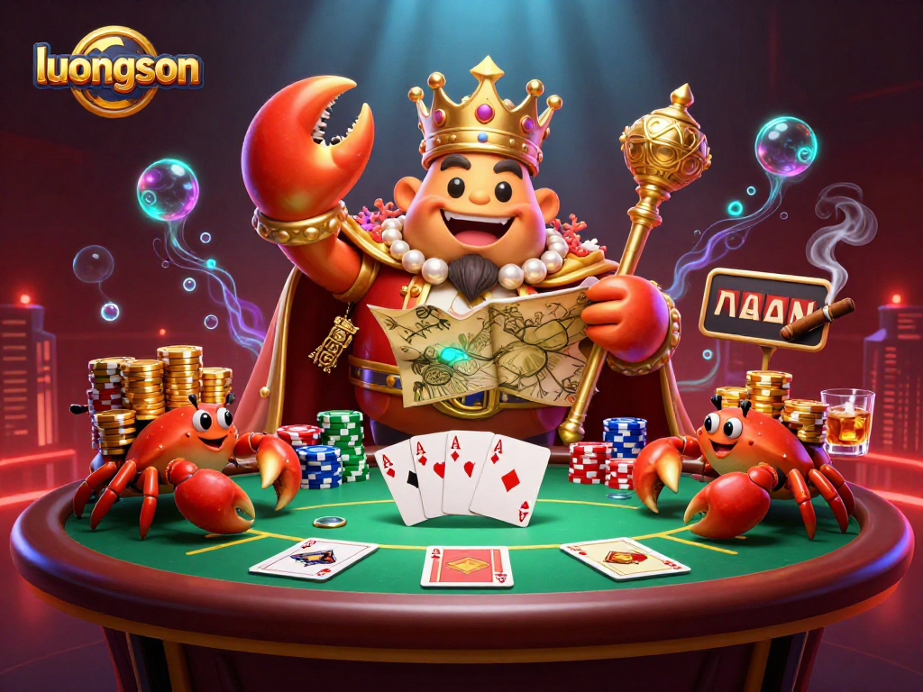Elevate your gaming with luongson, showcasing a dynamic casino scene with elegant characters and vibrant details.