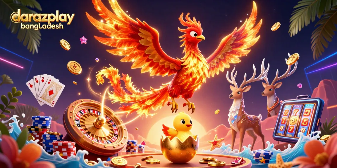 Experience the excitement of darazplay bangladesh with a captivating scene filled with vibrant gaming elements.
