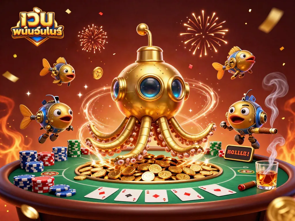 เล่นเกมเว็บ พนันออนไลน์ ด้วยคาสิโนและปลาเครื่องกลในภาพที่สนุกสนาน