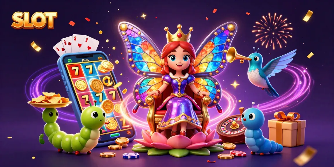 Spin the SLOT reels and enjoy vibrant casino action with colorful 3D elements.