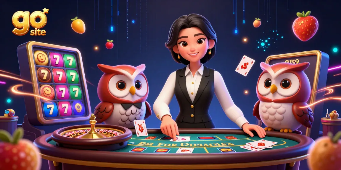 Experience thrilling bets as you go to site for live baccarat with an elegant dealer and owl assistant.