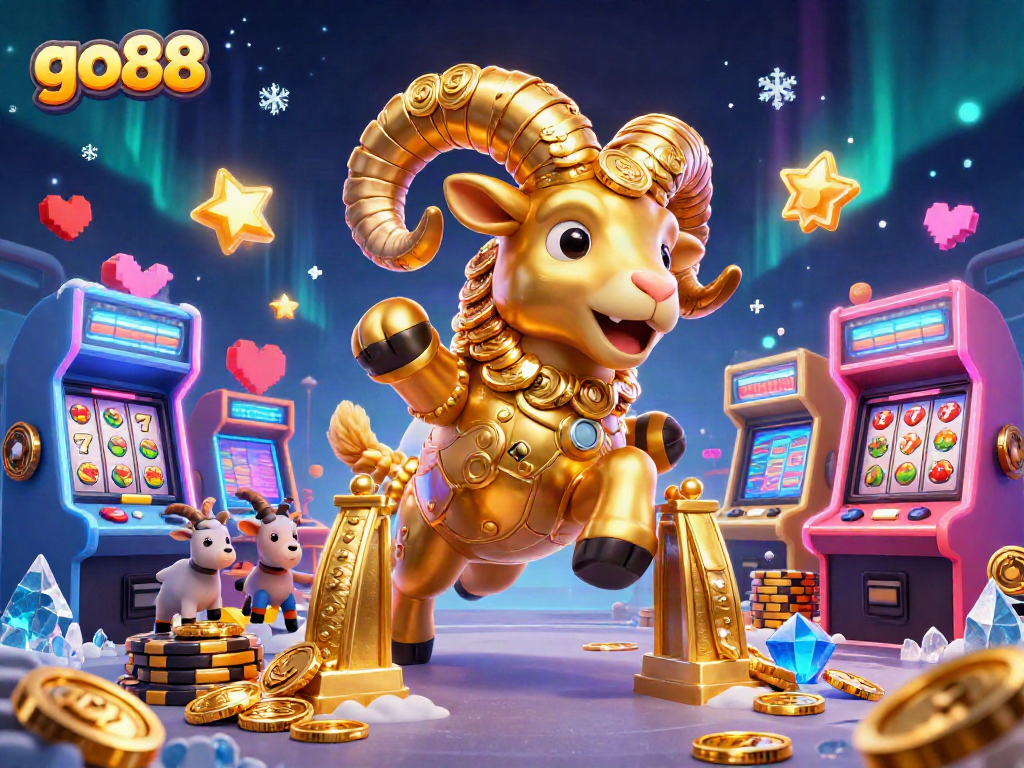 Engage in thrilling go88 gameplay with colorful arcade elements and golden characters.