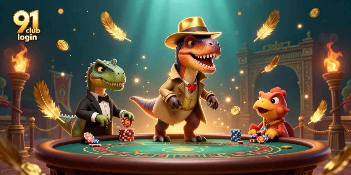 Experience a thrilling 91 club login at a vibrant blackjack table with animated characters.