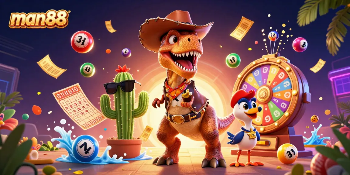 Join the action with man88 and win big in vibrant casino-themed illustration.
