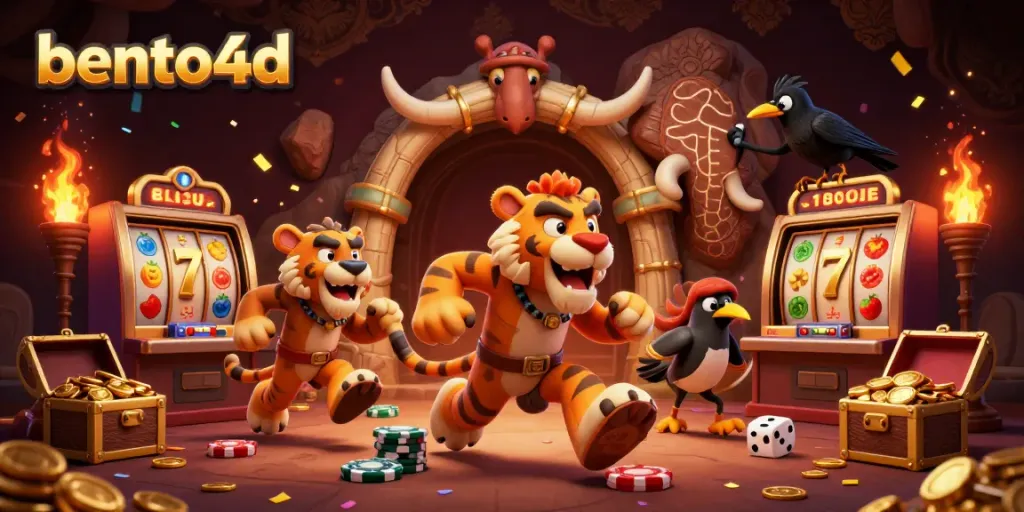 Experience the thrill of bento4d in a vibrant, prehistoric casino with dynamic slot action.