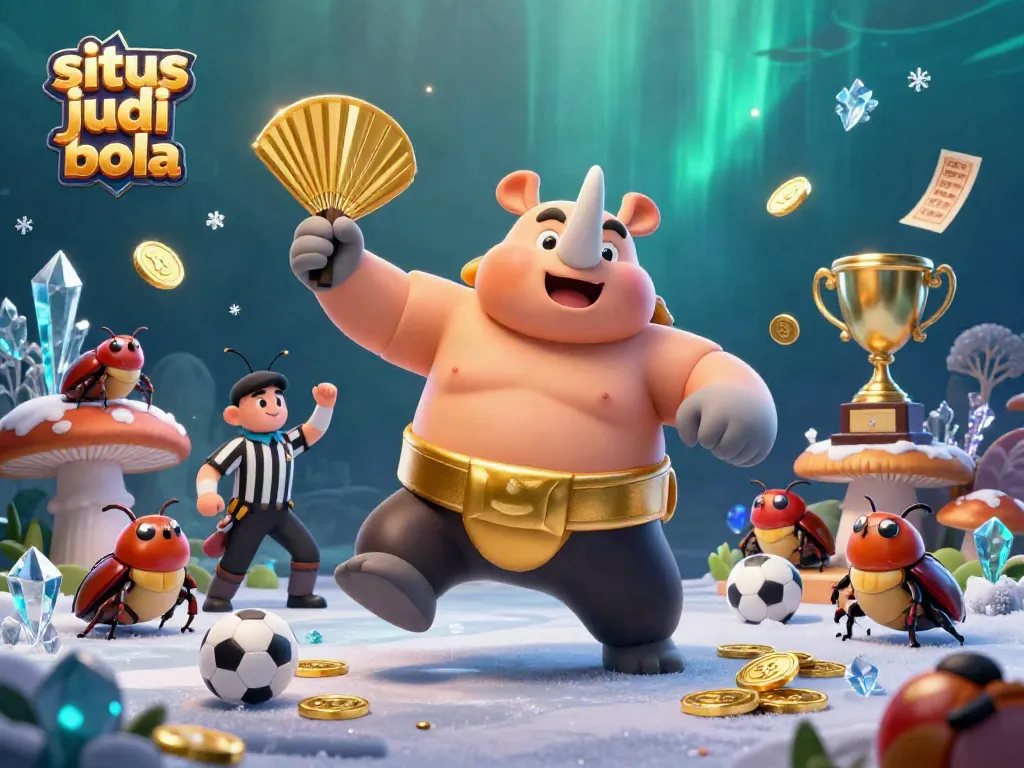 Situs judi bola showcases thrilling sports betting excitement with a dynamic beetle sumo match scene.