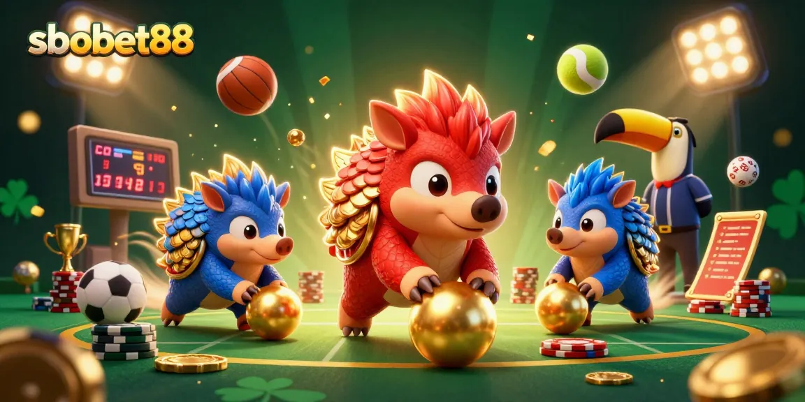 Engage with sbobet88 sports betting excitement amidst colorful characters and dynamic game elements.