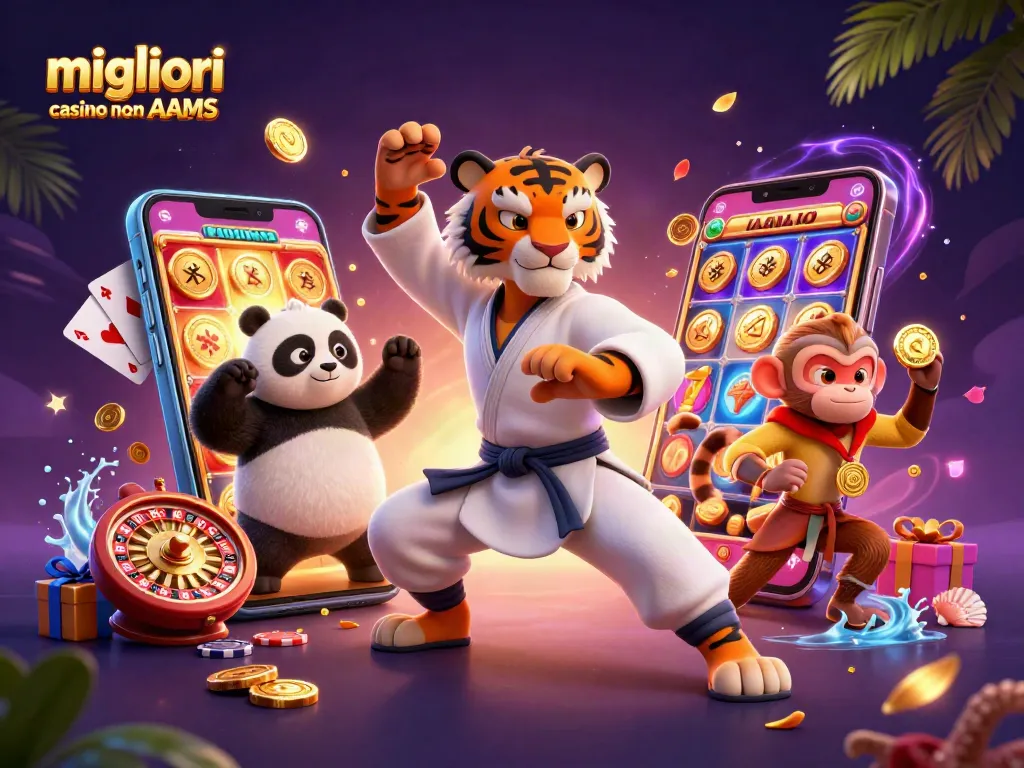 I migliori casino non AAMS offrono azioni avvincenti con tiger master e panda mentre un monkey ruba un premio.