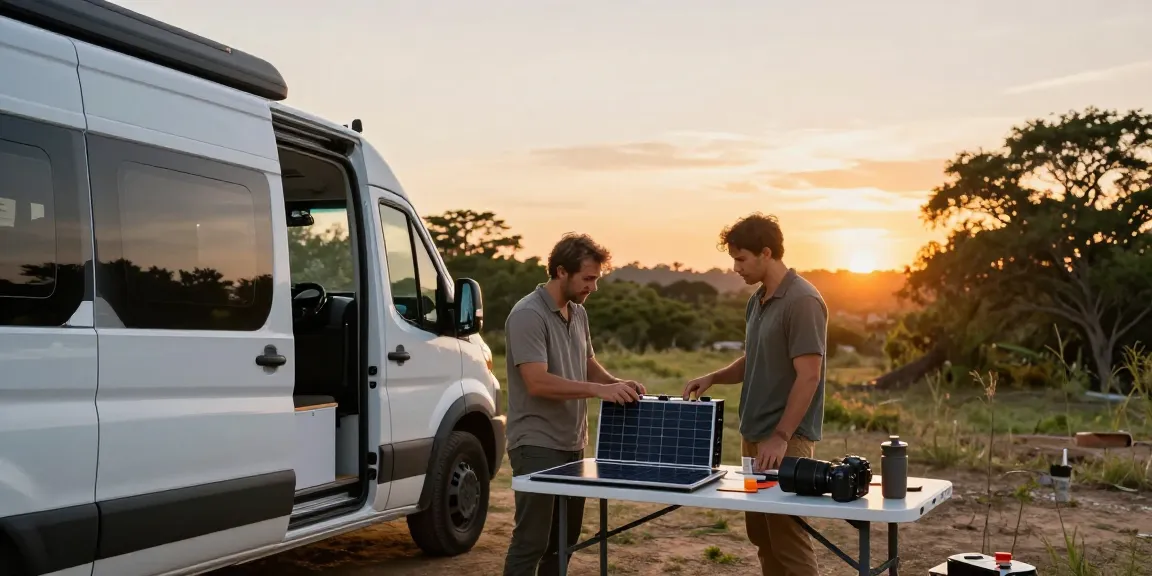 VanLife journey with rokok 88 focused on solar panel setup and battery sizing for camper conversion.