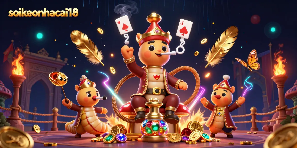 Win big with soikeonhacai18 as the hookah-master commands the game in vibrant casino illustration.